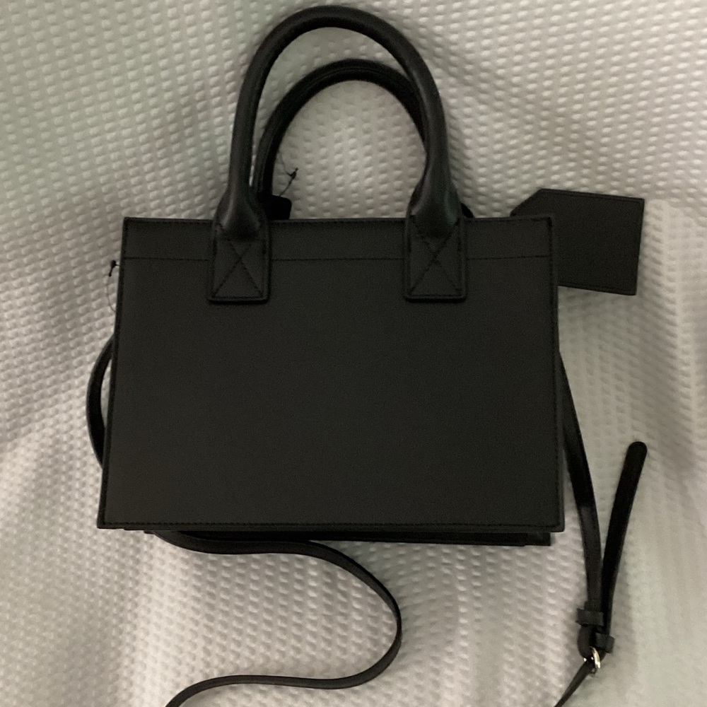 True Religion Black Satchel Purse Contemporary Preppy New With Tags - Picture 3 of 6